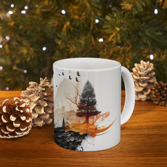 Modern Design Ceramic Coffee Mug - Enjoy Your Favorite Beverages 11 oz - Picture 10 of 10